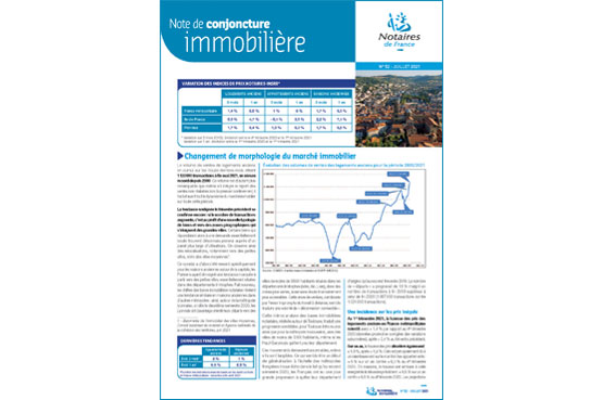 Note de conjoncture immobilière n°52 / Juillet 2021