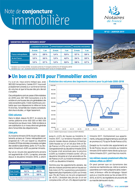 Note de conjoncture immobilière / N°42