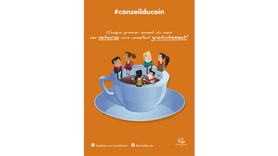 Conseil du coin : rencontrez un notaire au café !