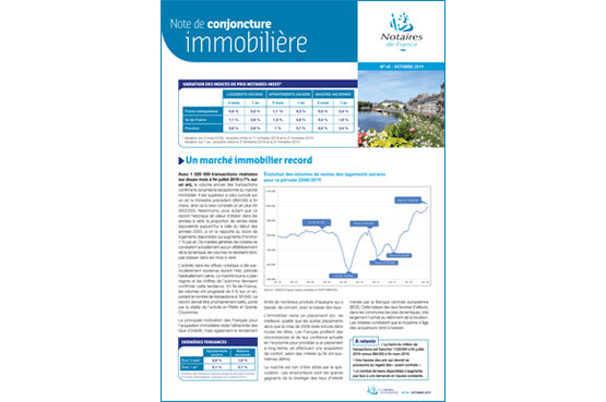 Note de conjoncture immobilière n°45 / Octobre 2019