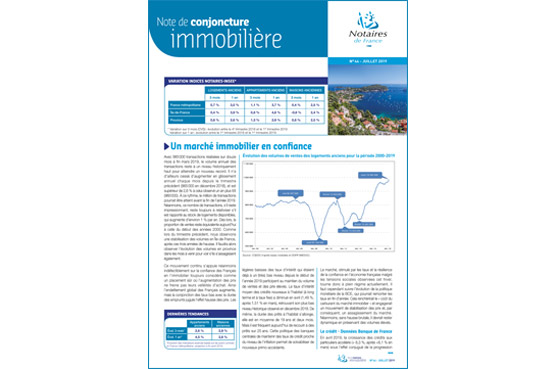 Note de conjoncture immobilière n°44 / Juillet 2019